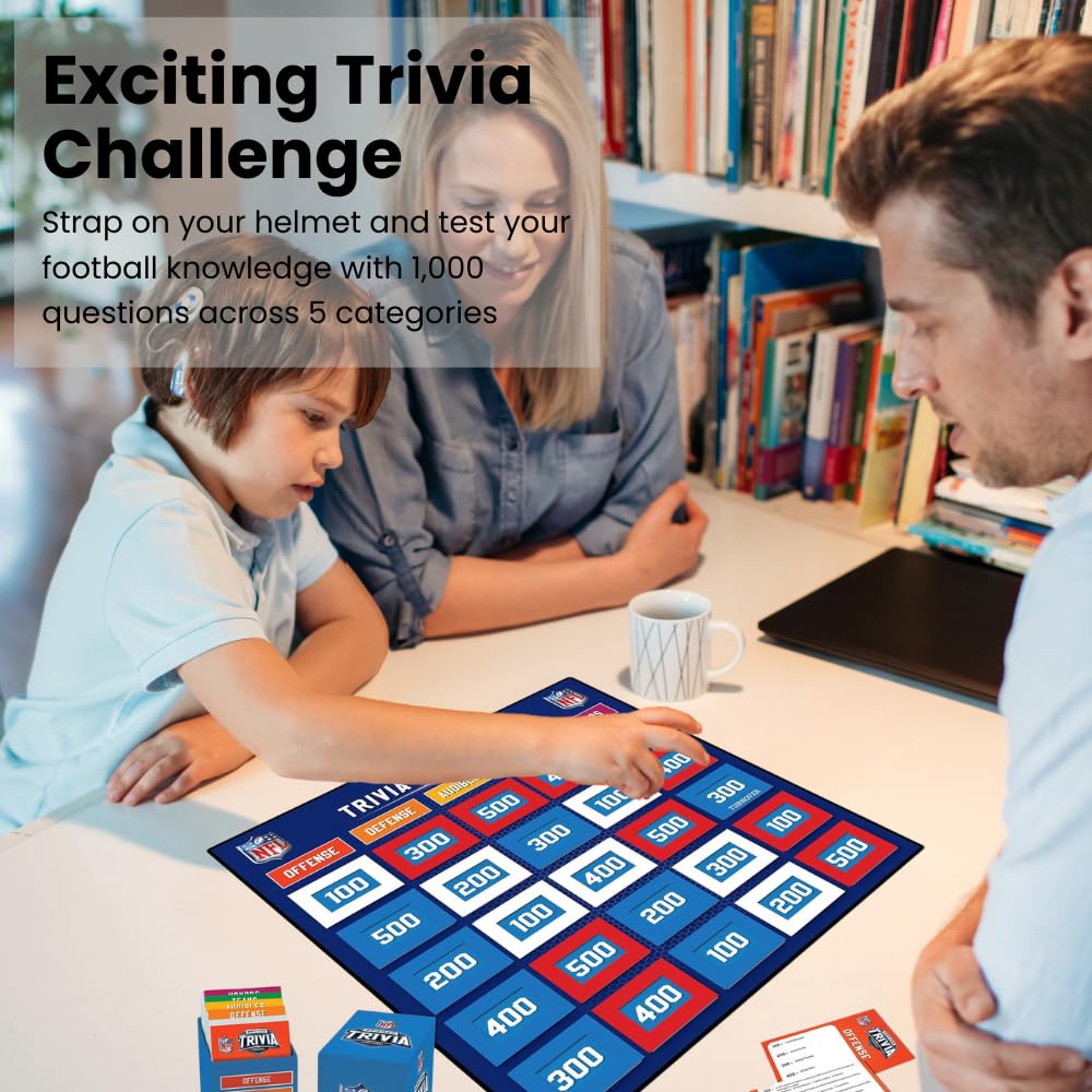Masterpieces NFL Gridiron Trivia cover cards organize rounds and flow