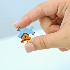 MasterPieces Ocean Park puzzle packaging close-up, highlighting eco-friendly materials