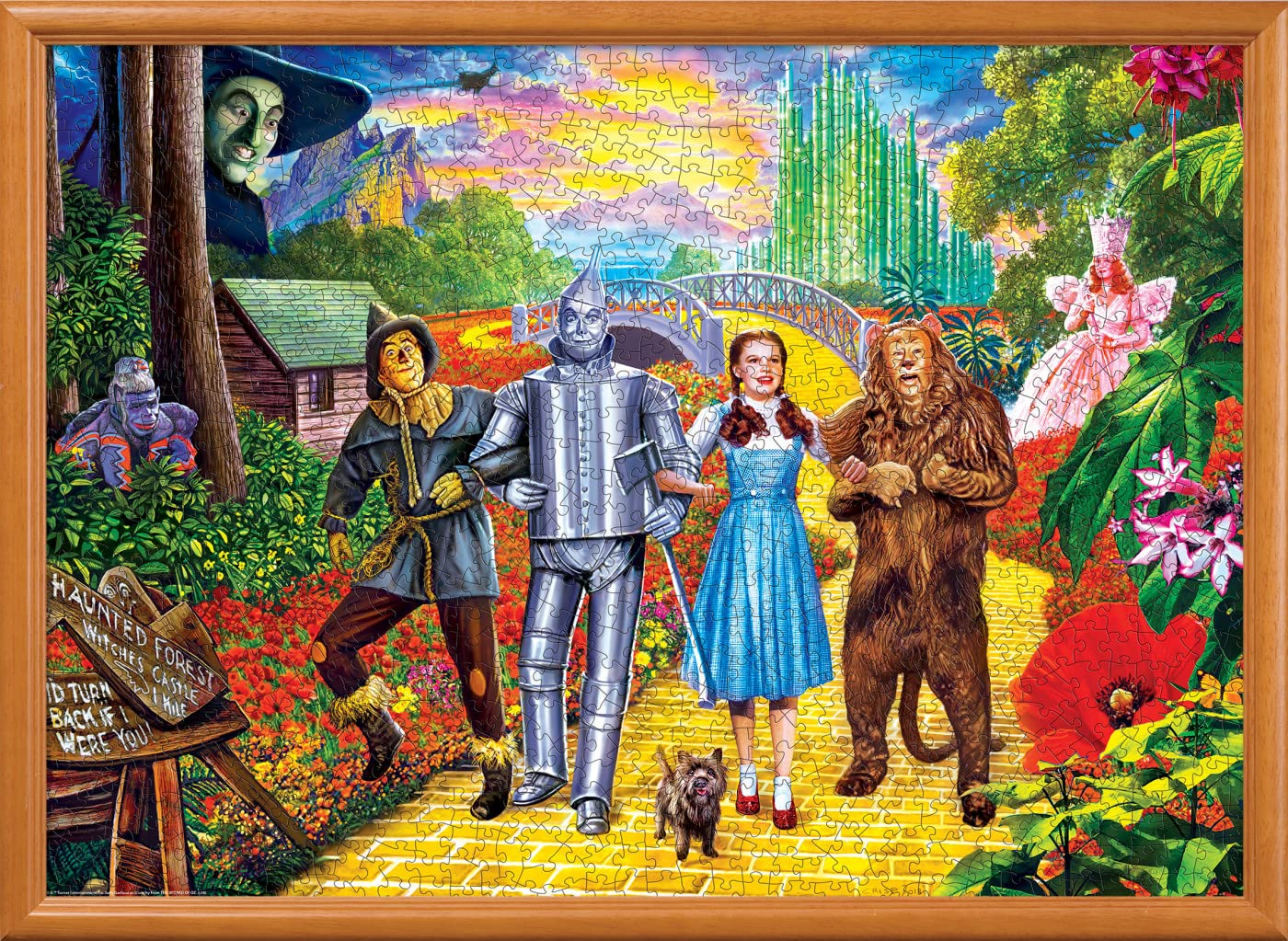 MasterPieces Off To See The Wizard random-cut pattern enhancing interlocking and variety.