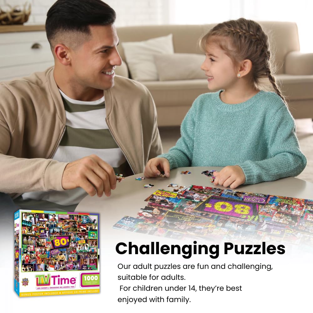 MasterPieces poster included to reference the colorful 90s collage while solving.