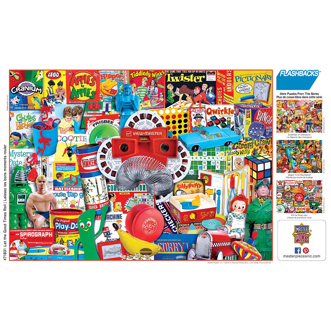 MasterPieces artwork encourages social time with friends through collaborative puzzle solving.