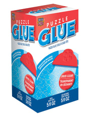 MasterPieces puzzle glue applicator demonstrates easy, even application for puzzle preservation.