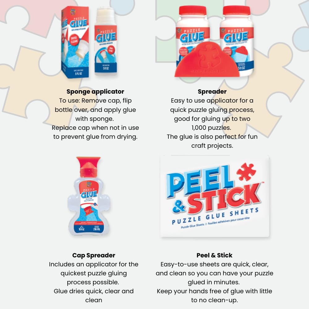 MasterPieces front-and-back application for added puzzle strength.
