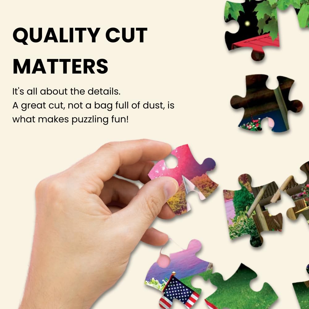 MasterPieces puzzle piece closeup showing interlocking tabs