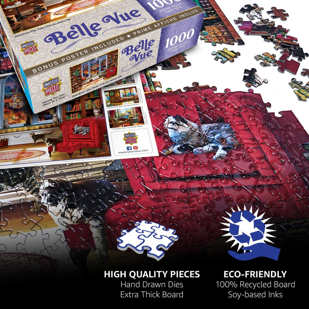 MasterPieces puzzle random cut shapes create varied challenge and interlocking fit