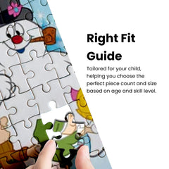 Puzzle size 8x10 inches offers kid-friendly, portable play