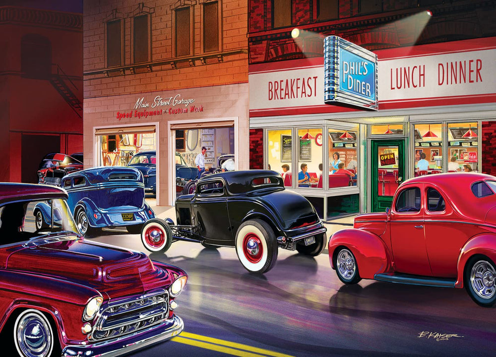 MasterPieces Route 66 Phil's Diner included poster for progress checks.
