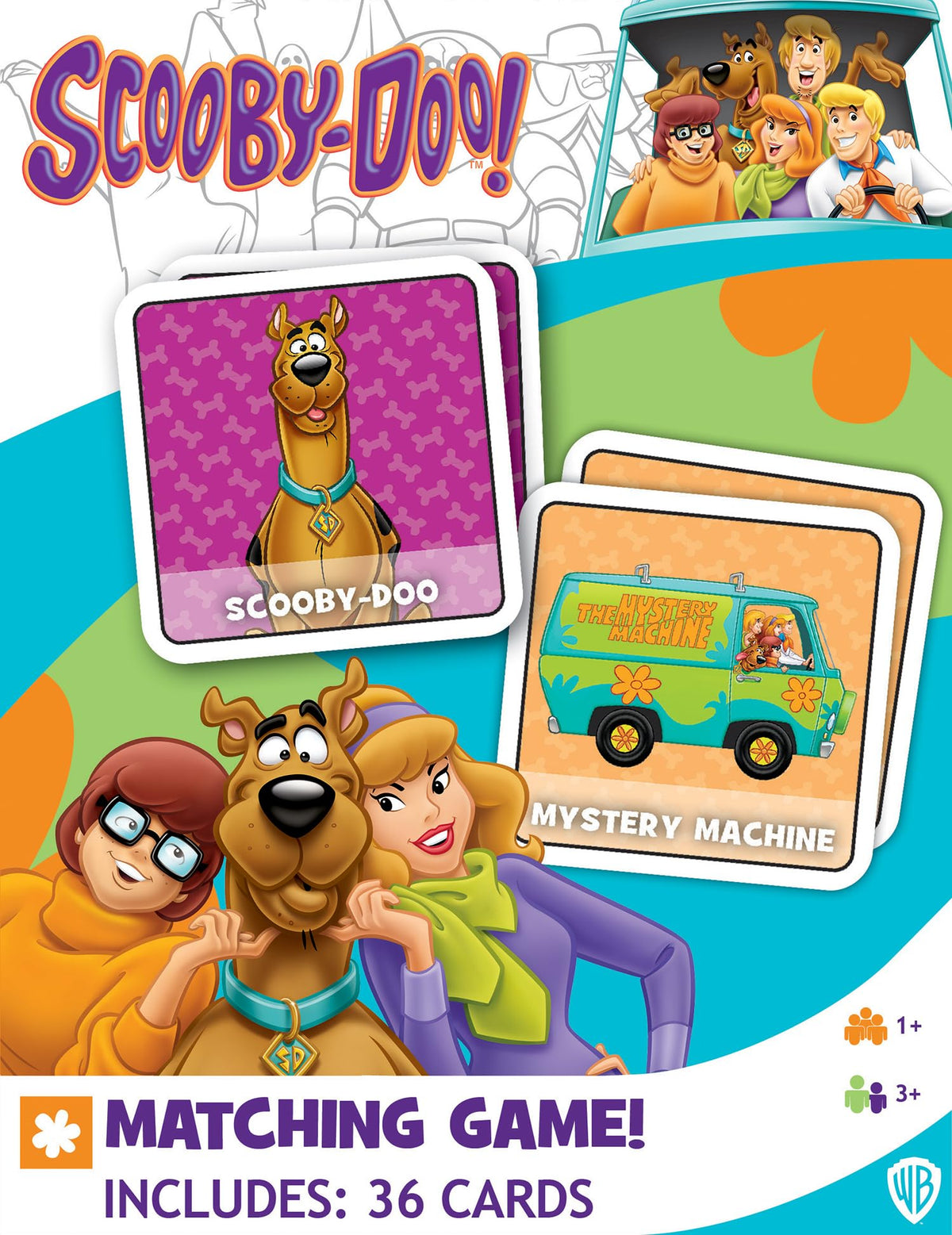 MasterPieces Scooby-Doo picture matching card game cards for kids, boosts memory and family fun