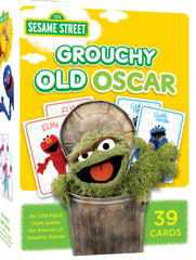 MasterPieces Sesame Street Grouchy Old Oscar card game cover featuring characters for family fun