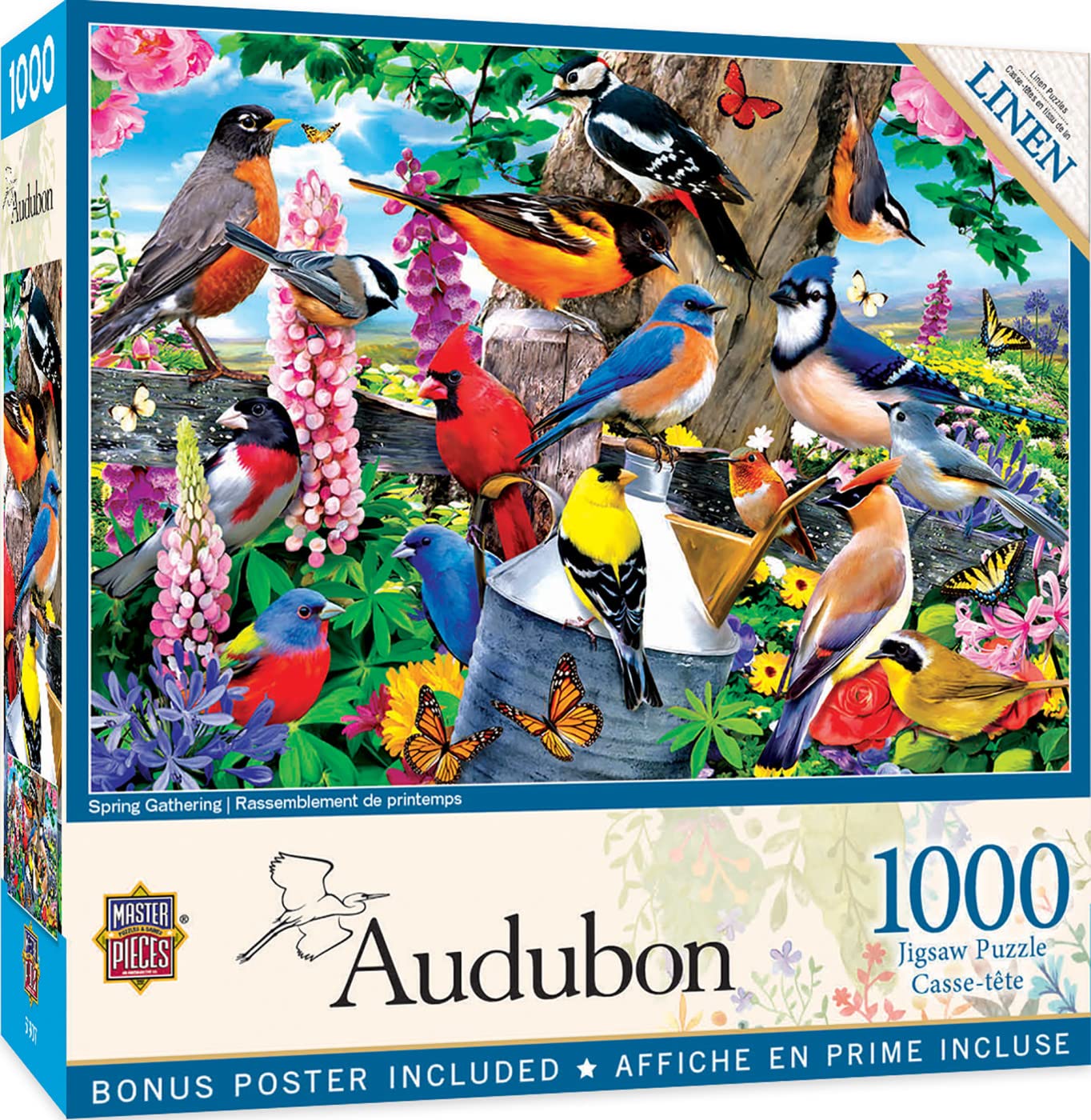 MasterPieces Spring Gathering puzzle cover photo showing a full scene for family night and gifting options.