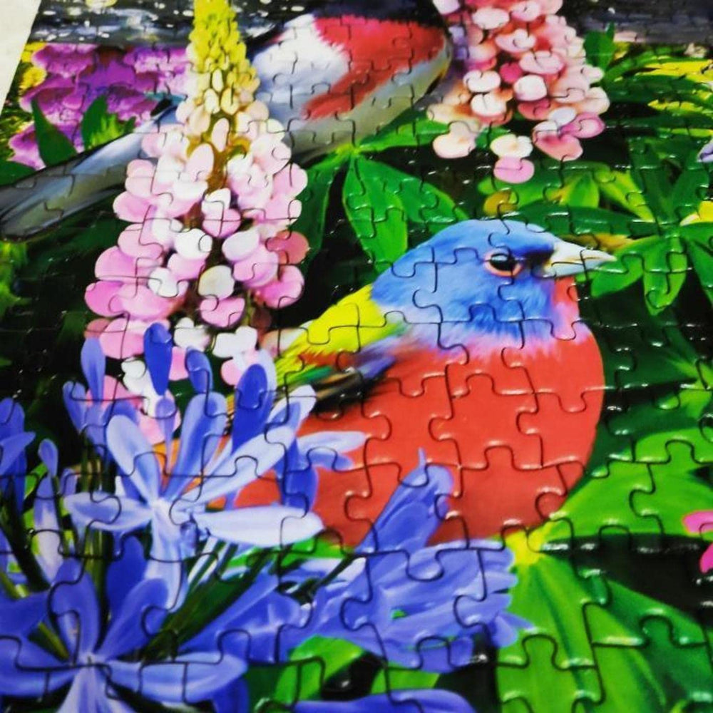 MasterPieces Spring Gathering random-cut pattern sample illustrating varied shapes for engaging challenges.