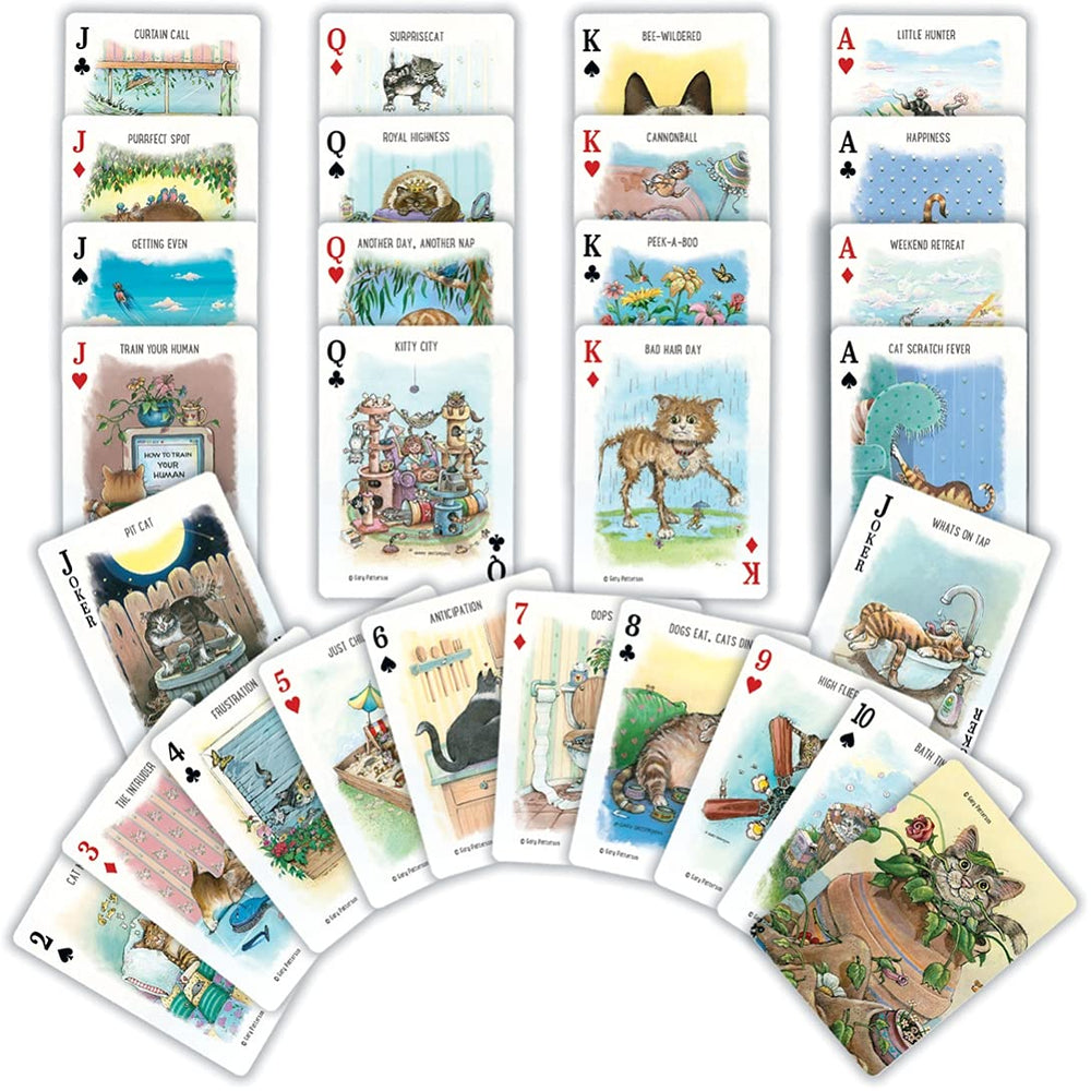 MasterPieces standard size cards fit comfortably in hand during rapid shuffles.