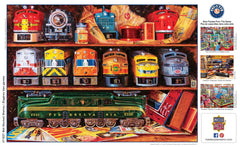MasterPieces thick recycled puzzle board provides a sturdy, long-lasting experience
