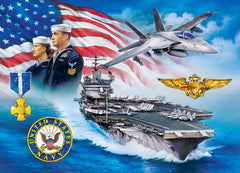 MasterPieces US Navy puzzle crew dock scene invites focused collaboration and fun