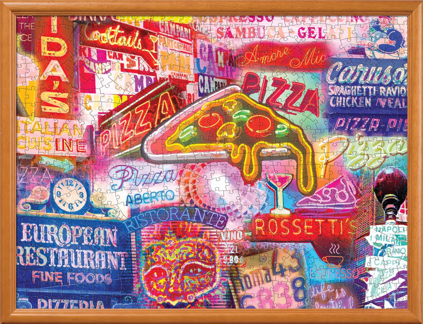 MasterPieces Viva Italia 550-puzzle bonus poster guides your solving progress