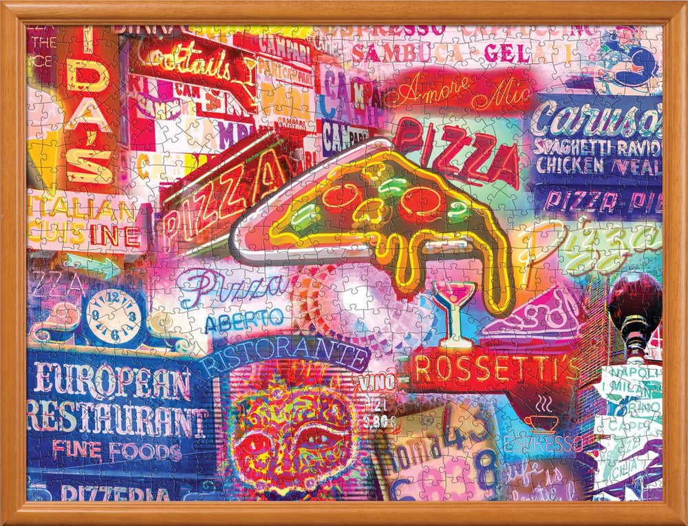 MasterPieces Viva Italia 550-puzzle bonus poster guides your solving progress
