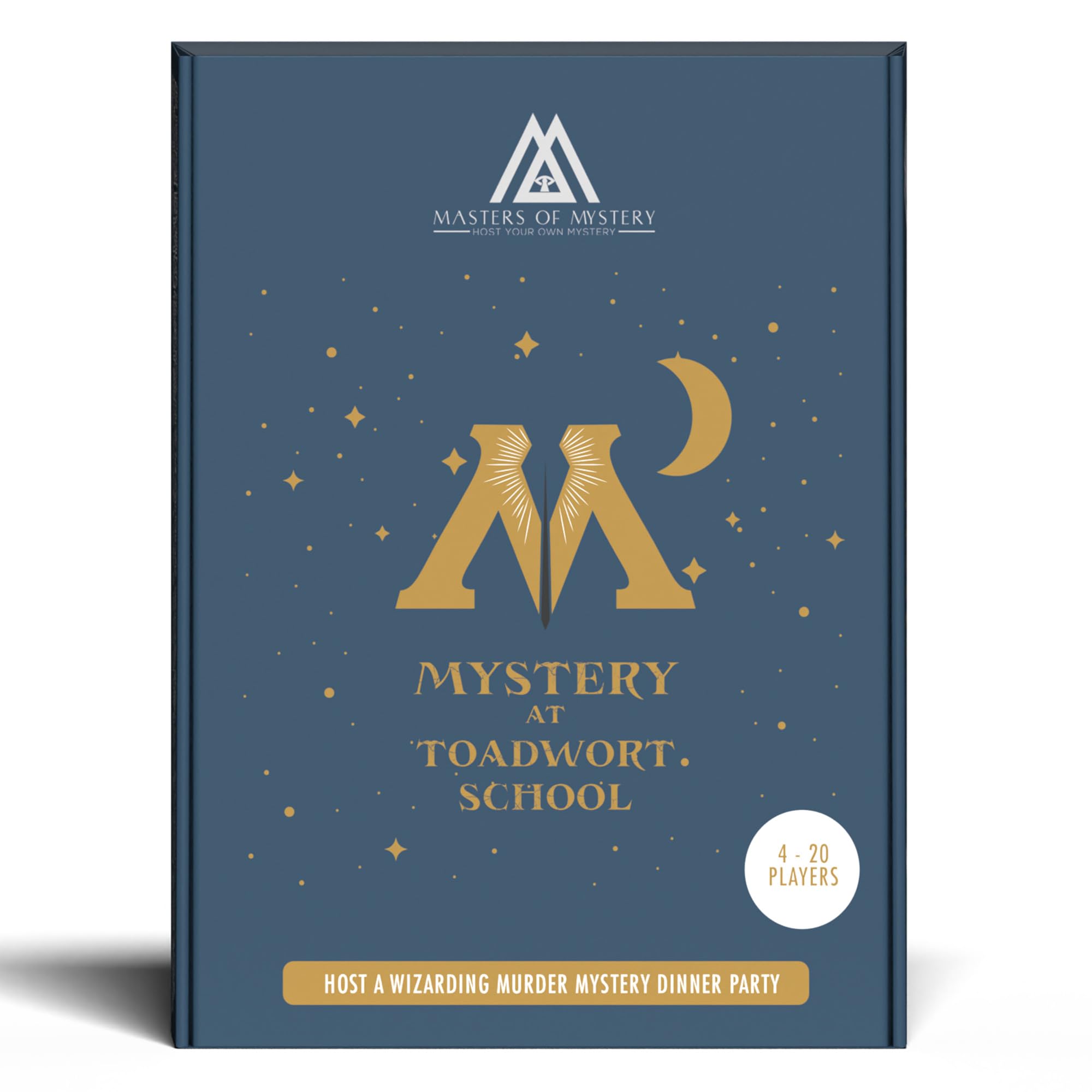Masters of Mystery wizarding murder mystery dinner game card set for immersive play