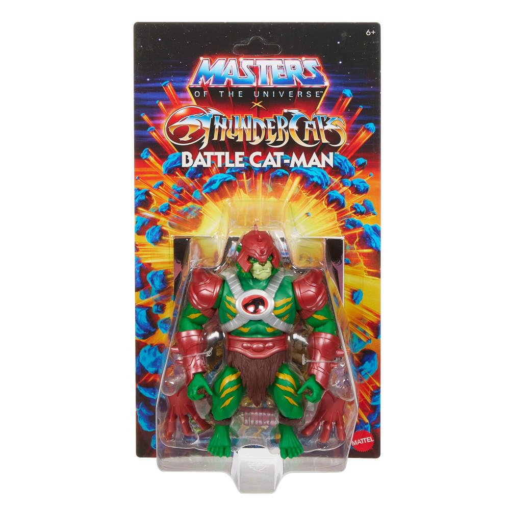 Masters of the Universe Battle Cat-Man action pose highlights dynamic posing.