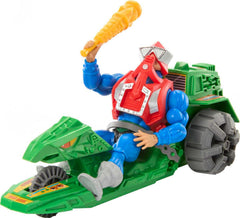 Masters of the Universe Ground Ripper vehicle with rolling wheels for dynamic play.