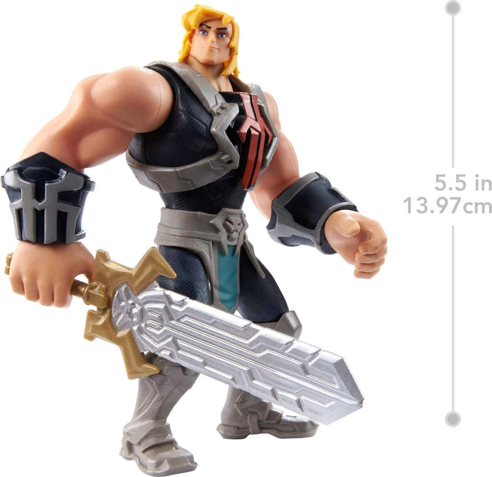 Masters of the Universe He-Man figure offers detailed articulation for poseable battles.
