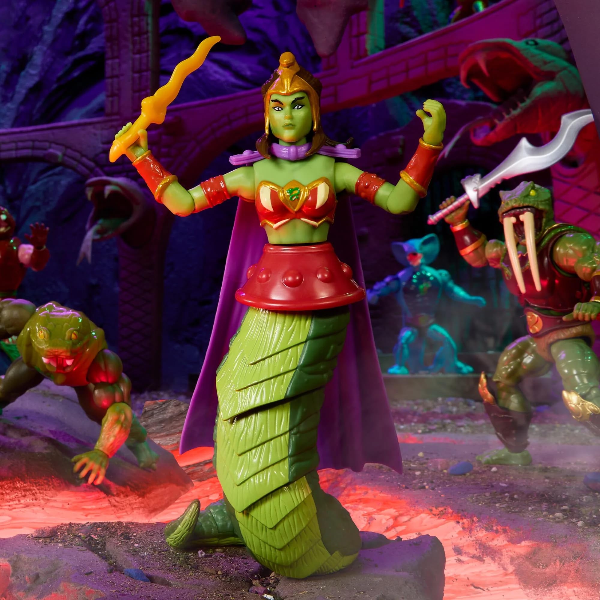 Masters of the Universe Lady Slither articulated tail enables versatile poses for action scenes