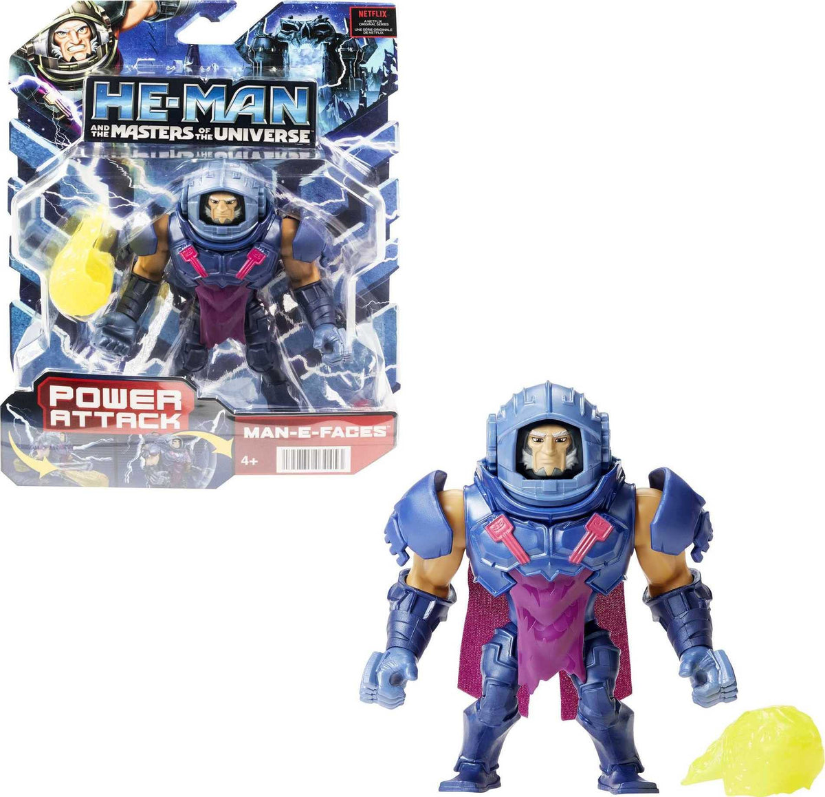 Masters of the Universe Man-E-Faces figure with attack feature for dynamic action play