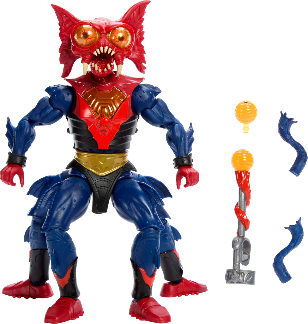 Masters of the Universe Mantenna front view shows deluxe detail for collectible display.