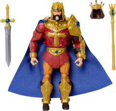 Masterverse King Randor figure front view showing 30 articulations for dynamic poses.
