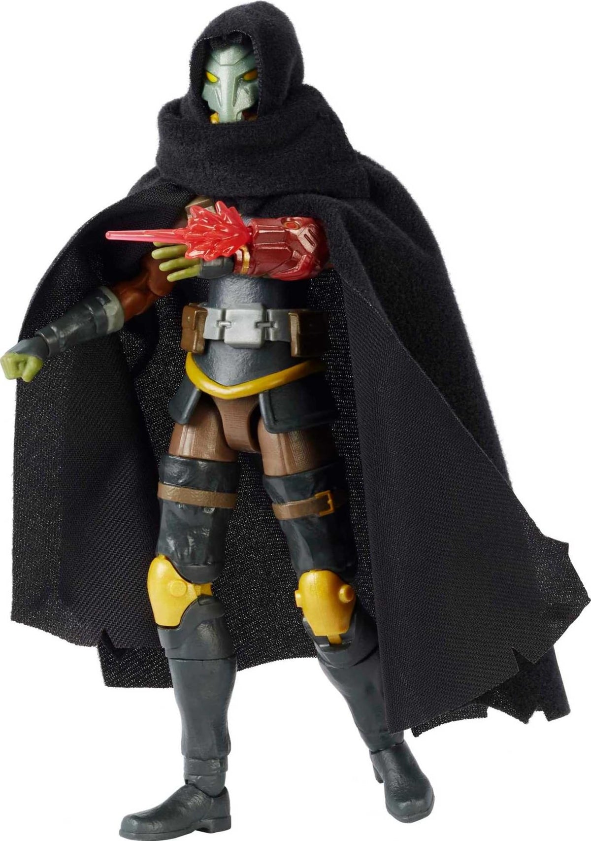 Masters of the Universe Andra figure with swappable helmet head for versatile poses.