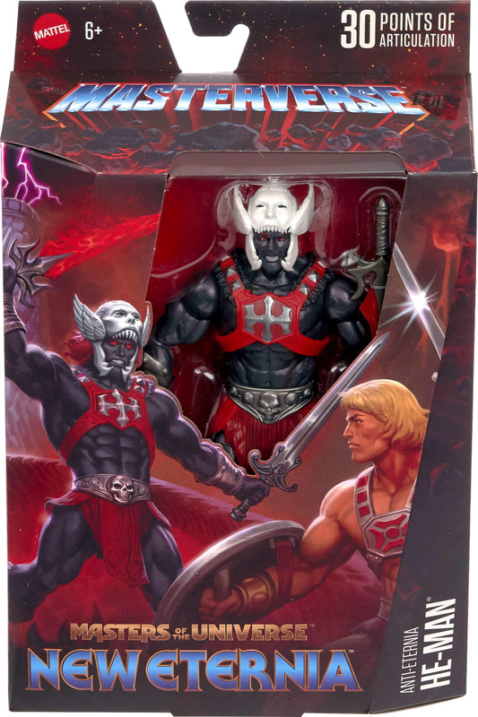 Masters of the Universe Masterverse Anti-Eternia He-Man articulation highlights 30 points for dynamic poses