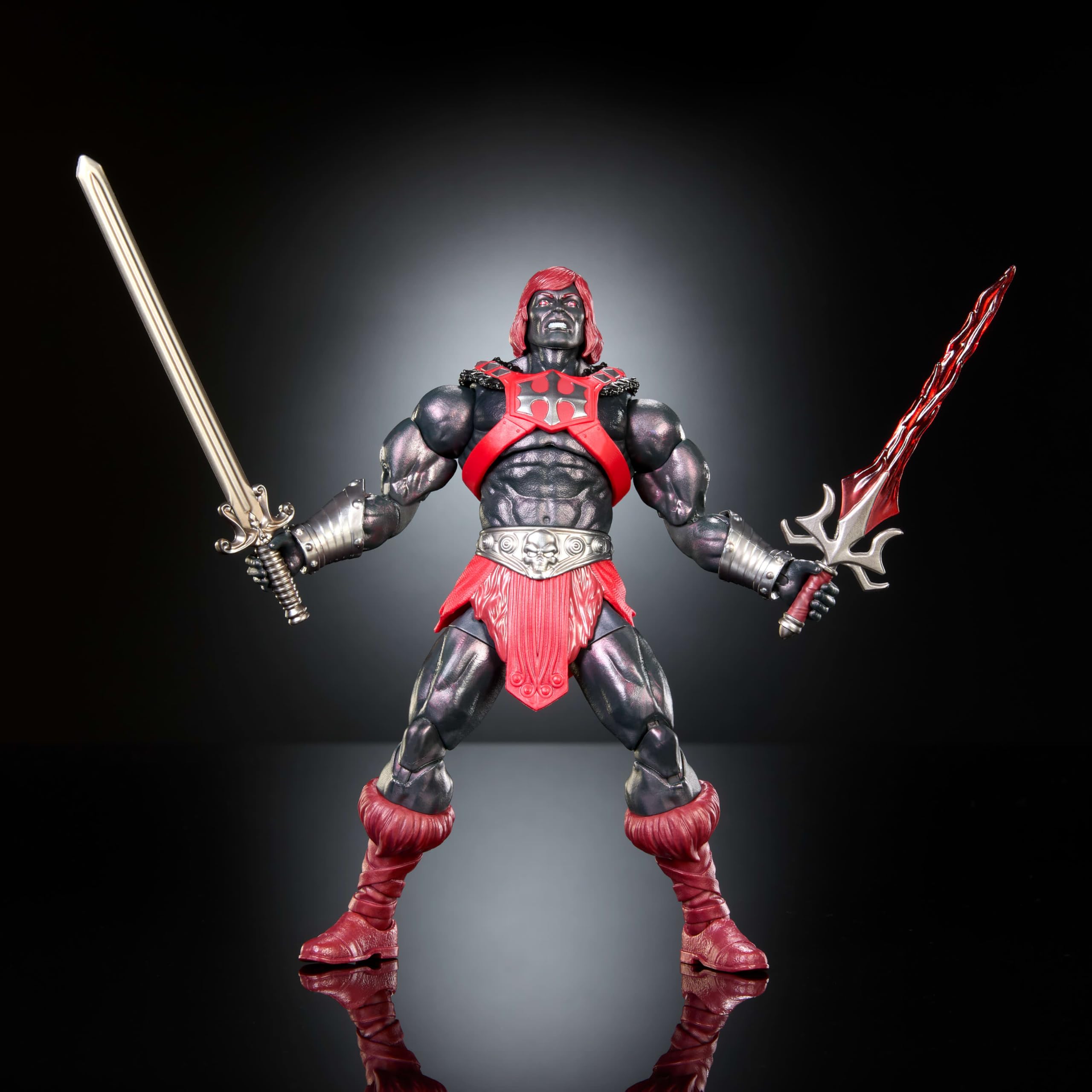 Masters of the Universe Masterverse Anti-Eternia He-Man removable armor enables customizable battle setups