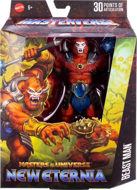 Beast Man's hinged jaw shown for fierce action-ready poses
