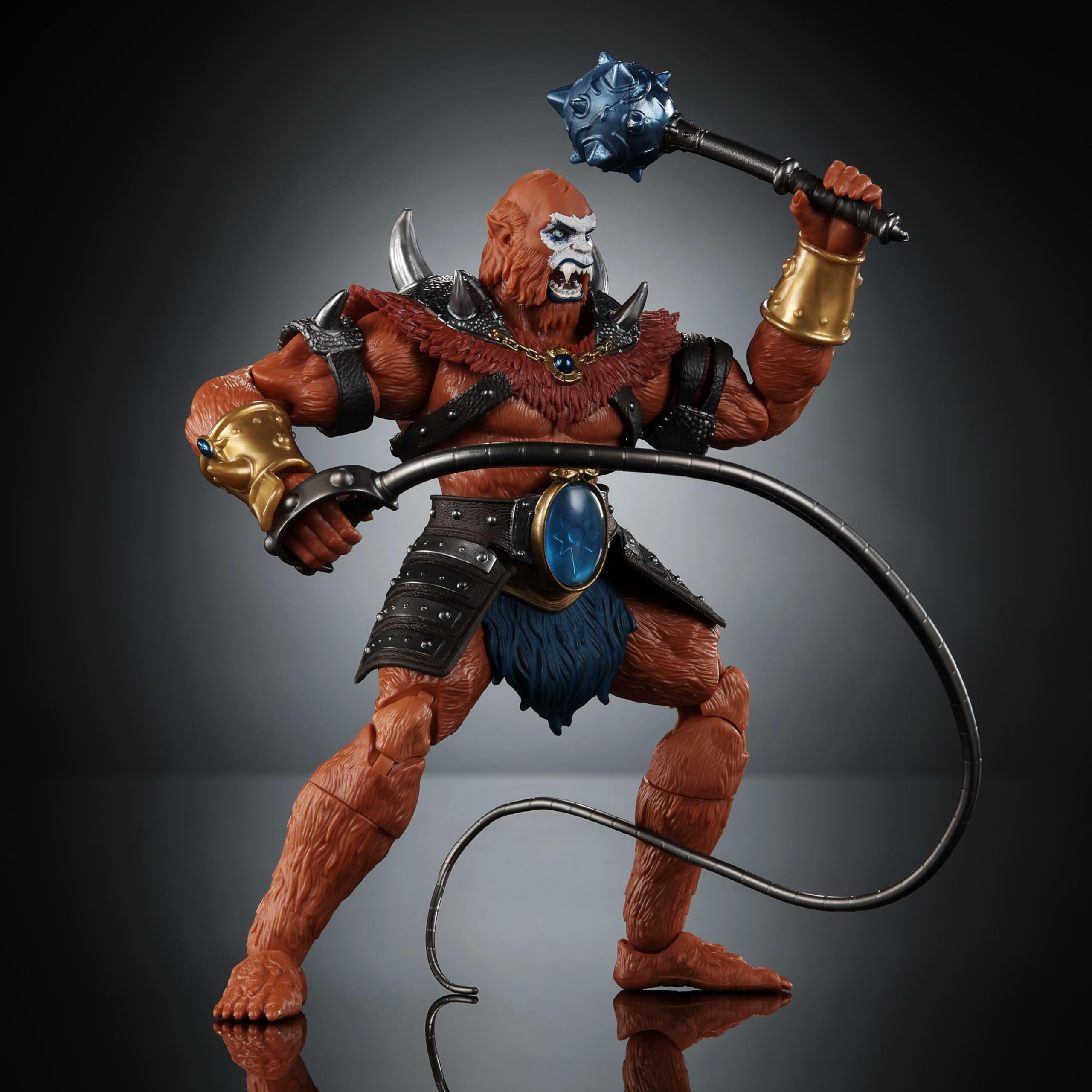 Elaborate horned shoulder harness with removable armor for customizable looks