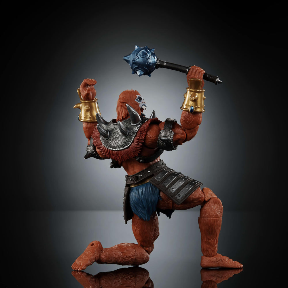 Mace and whip accessories included for dramatic display options