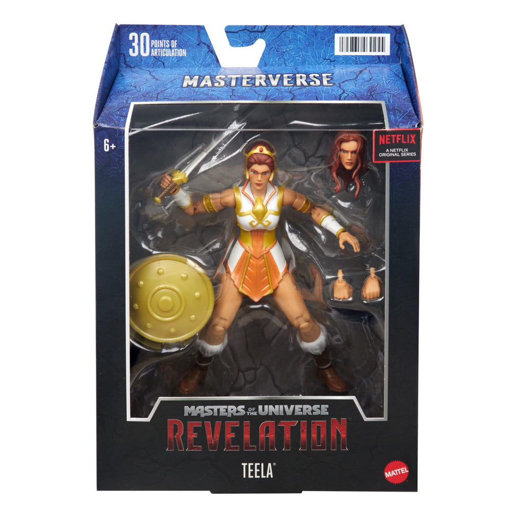 He-Man battle figure from Masters of the Universe Masterverse with dynamic pose options.