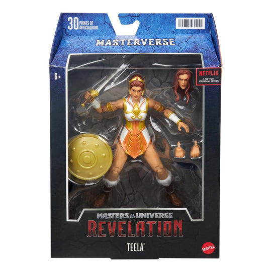 He-Man battle figure from Masters of the Universe Masterverse with dynamic pose options.
