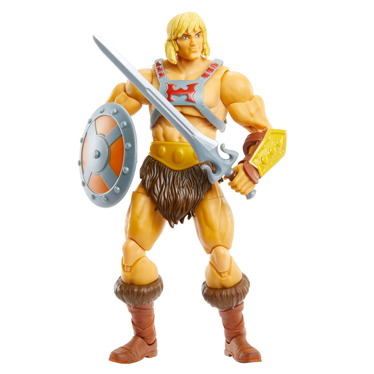 Masters of the Universe Masterverse He-Man figure in front pose for display and storytelling.