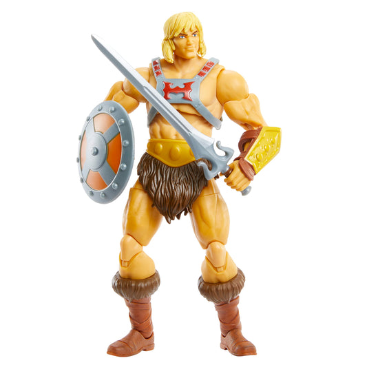 Masters of the Universe Masterverse He-Man figure in front pose for display and storytelling.