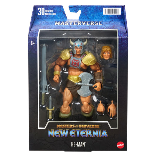 He-Man with sword and armor accessories for immersive MOTU storytelling and display.