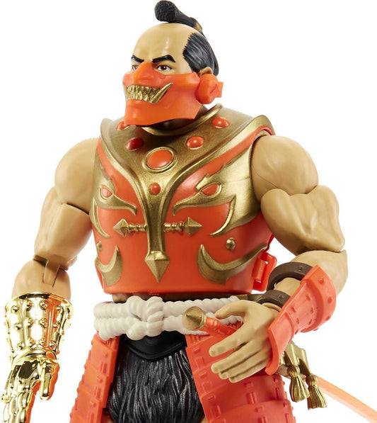 Masters of the Universe Masterverse Jitsu battle sword showcases battle-ready accessories.