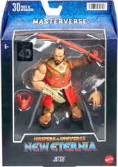 Display-ready Masters of the Universe Masterverse Jitsu for MOTU collectors.