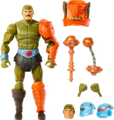 Masters of the Universe Masterverse Man-At-Arms figure front view for display and posing.