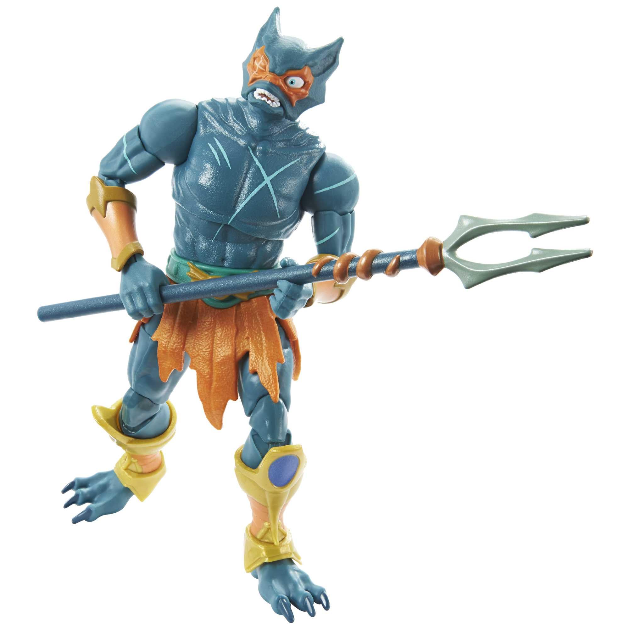 Masters of the Universe Mer-Man figure front view ideal for display and collection.