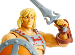 Masters of the Universe Masterverse packaging and display stand for collectors.
