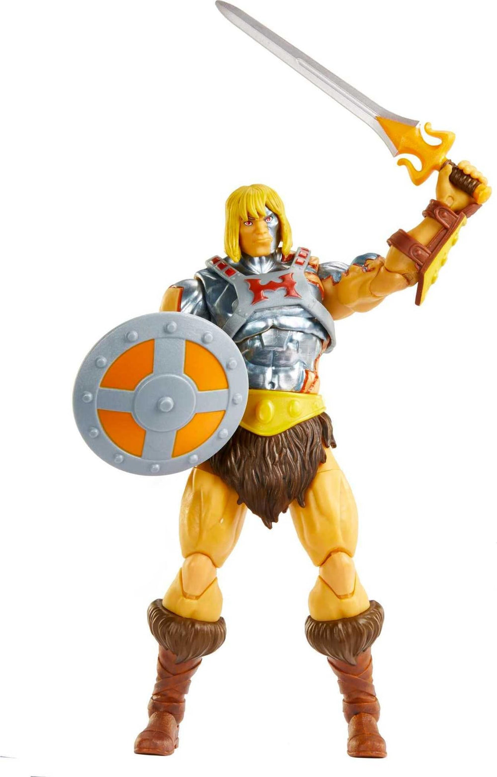 Masters of the Universe Faker figure front pose with detailed armor and articulation.