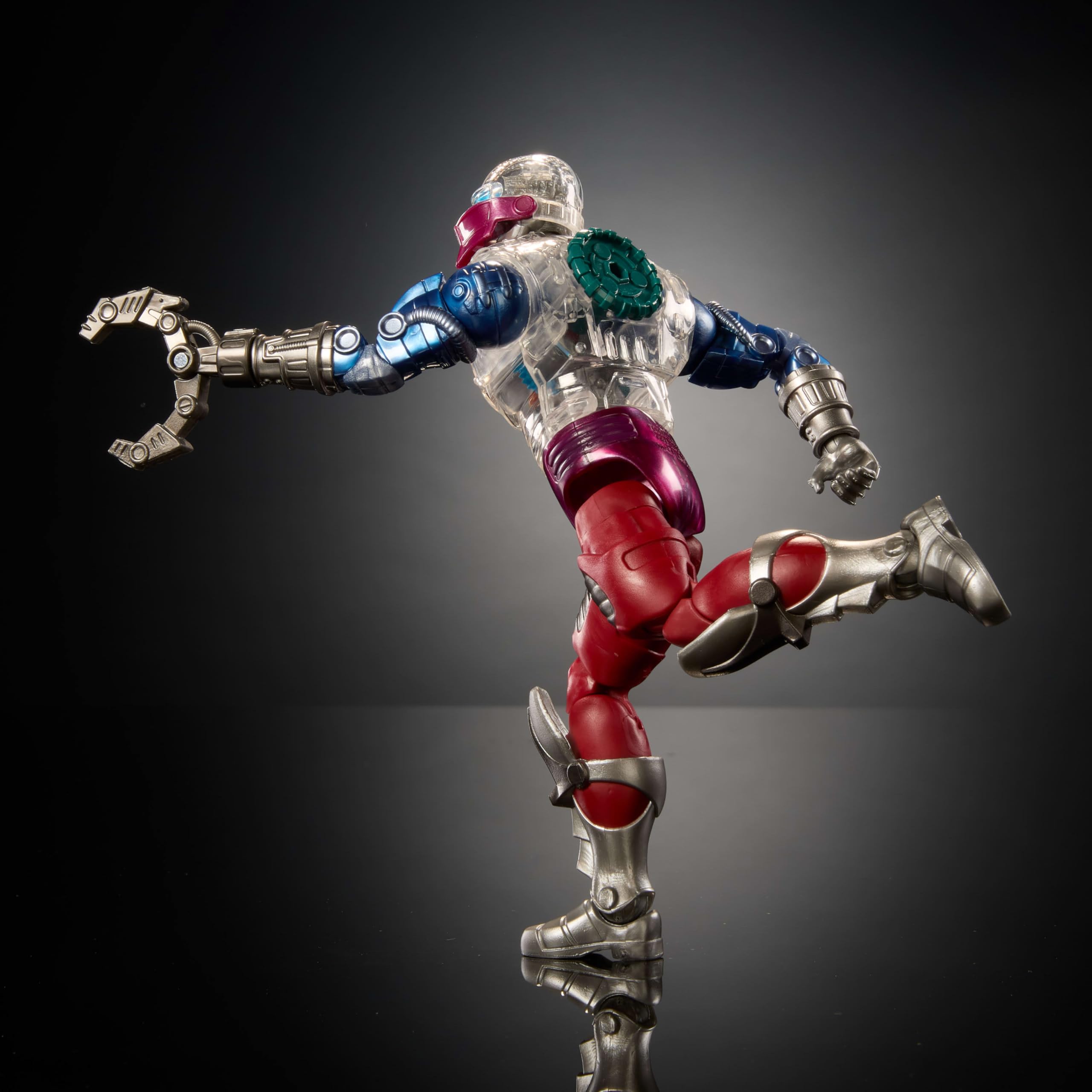 Masters of the Universe Roboto 7-inch figure with 30 points of articulation enables dynamic poses.
