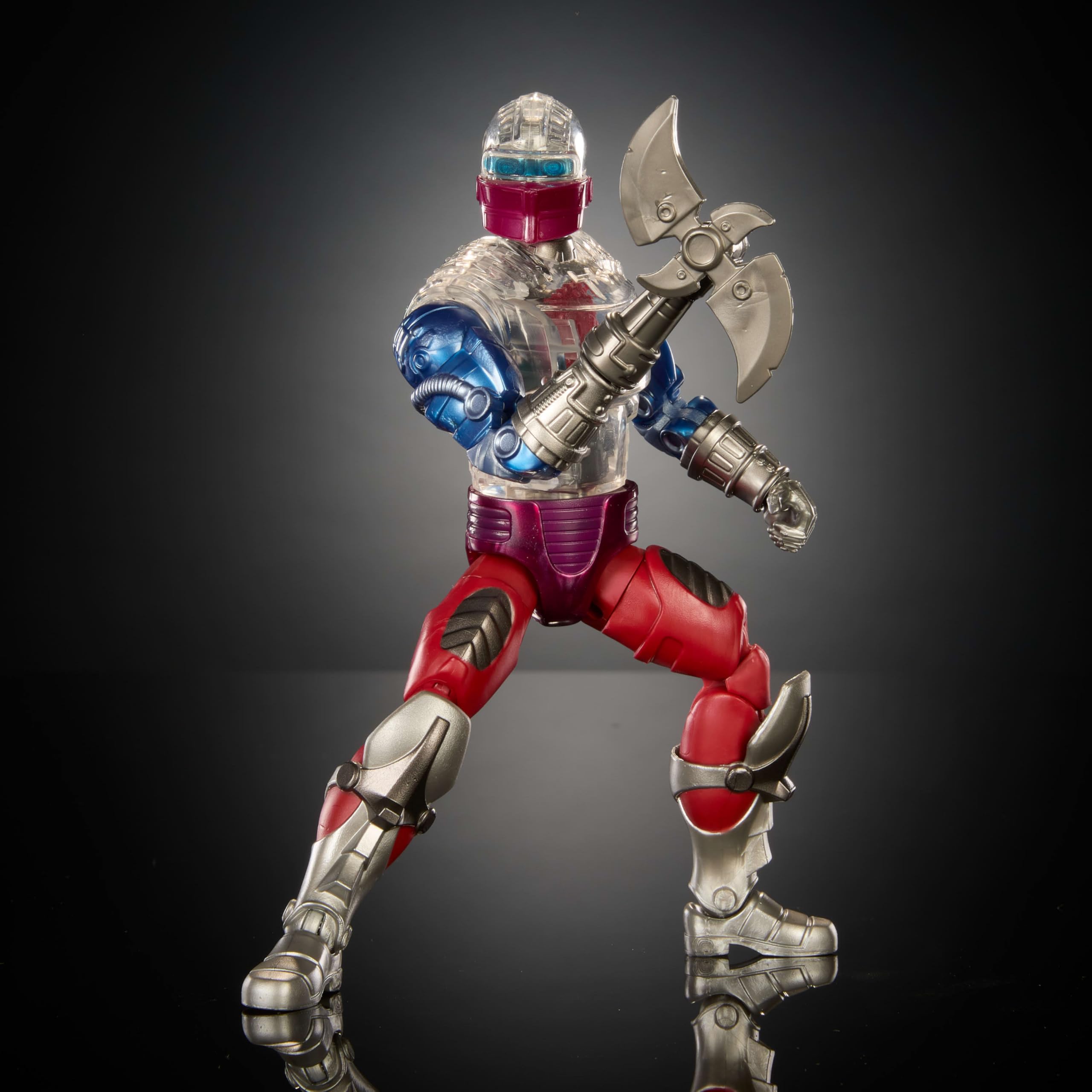 Masters of the Universe Roboto packaging window box perfect for gift-ready display.