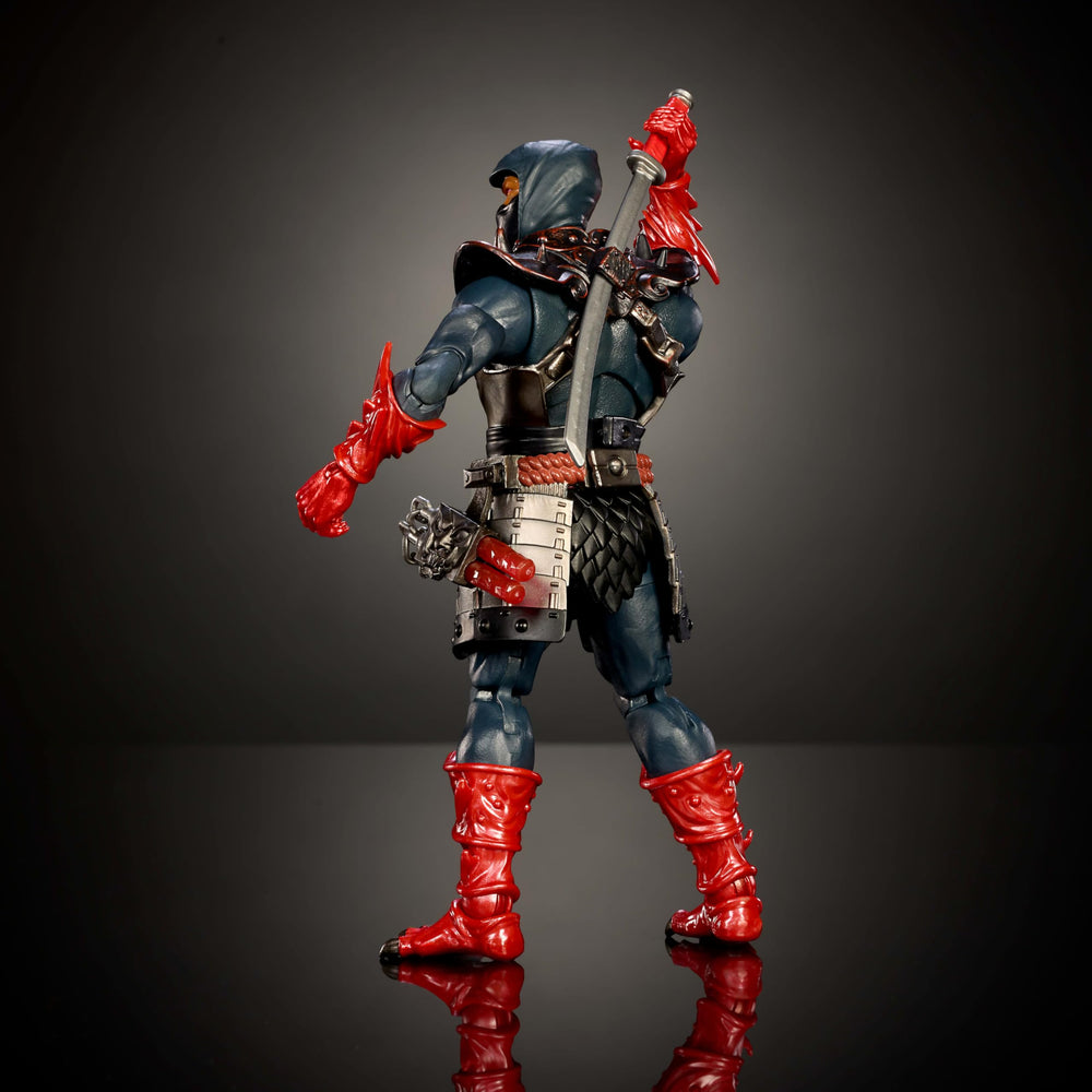 Masters of the Universe Ninjor removable armor highlights customize display and play