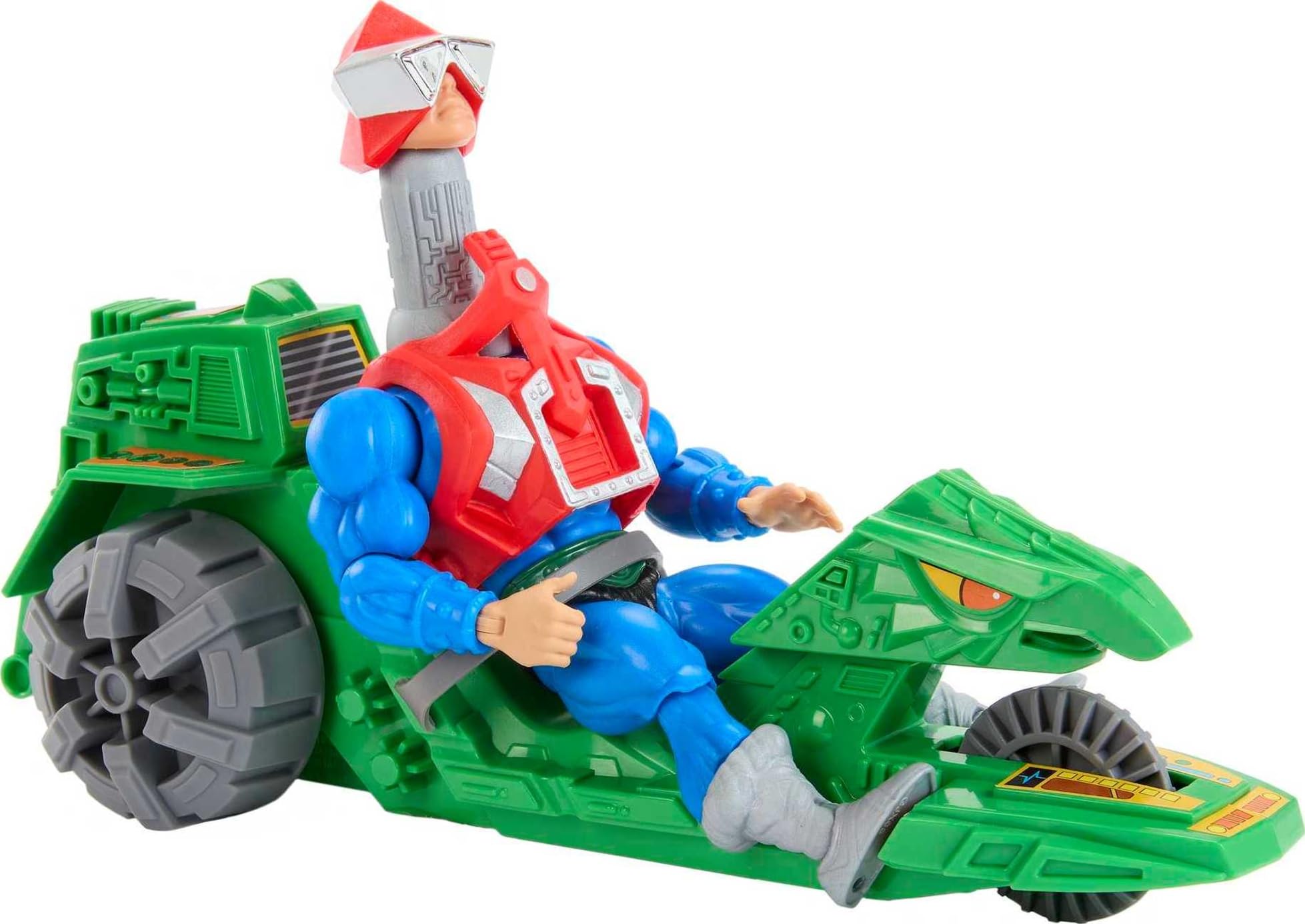 Masters of the Universe Origins figures and vehicle pair for display and play.