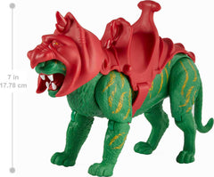 Masters of the Universe Origins Battle Cat green yellow striped body for iconic look